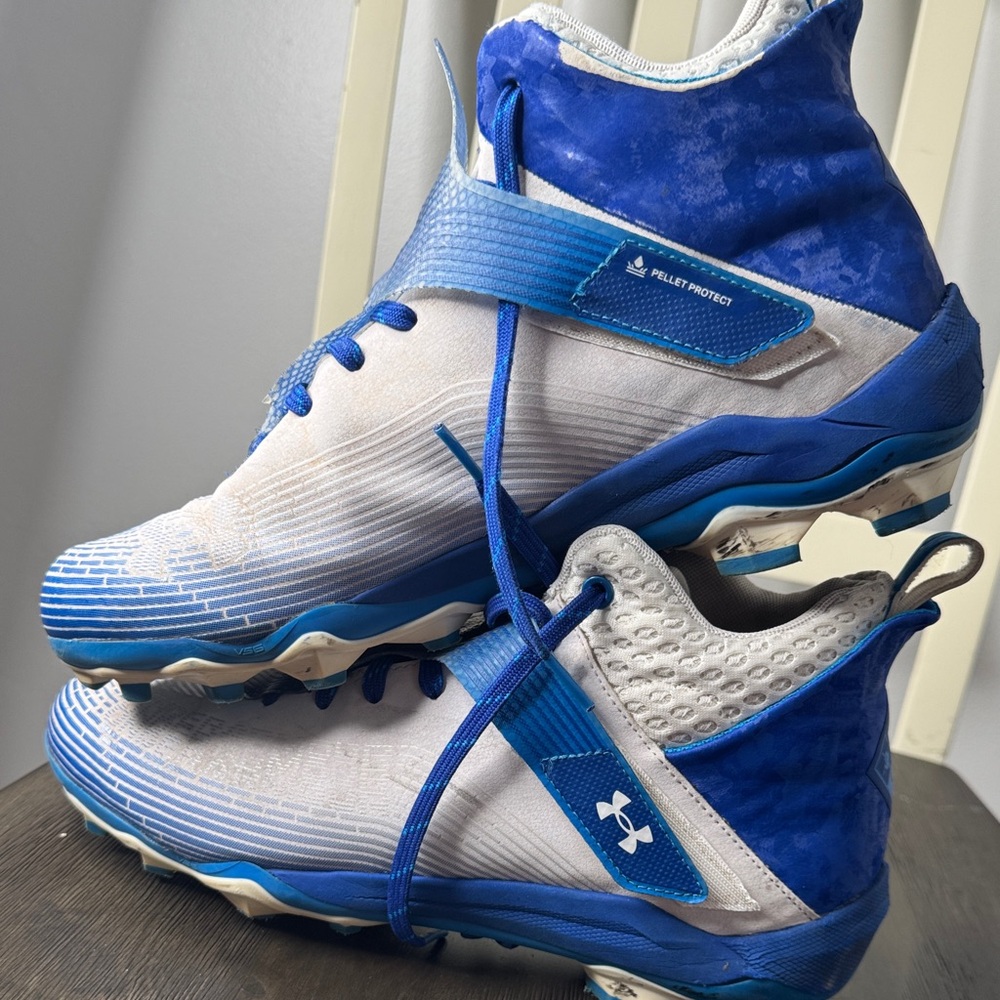Under Armour Blue and White Sneakers